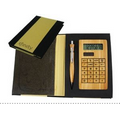 Bamboo Calculator Pen Set